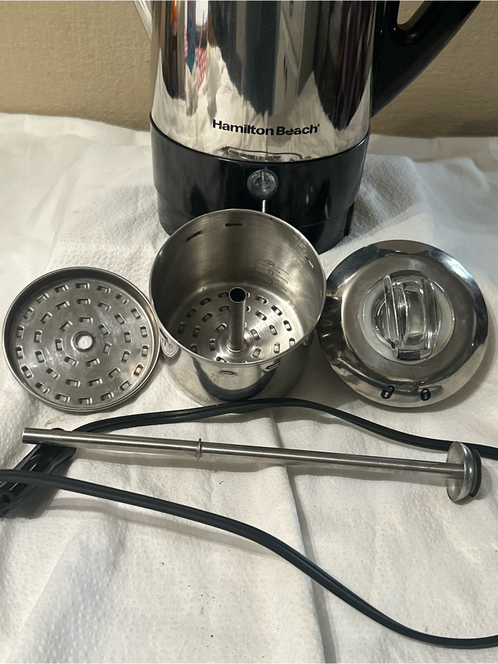 Hamilton Beach Stainless Steel 12 Cup Electric Percolator/ Coffee Pot - Picture 9 of 11